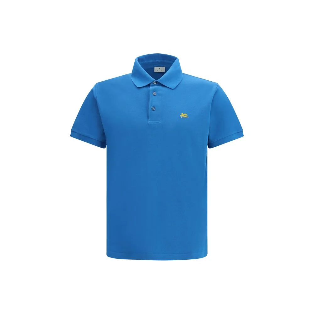Etro Blue Cotton Polo Shirt