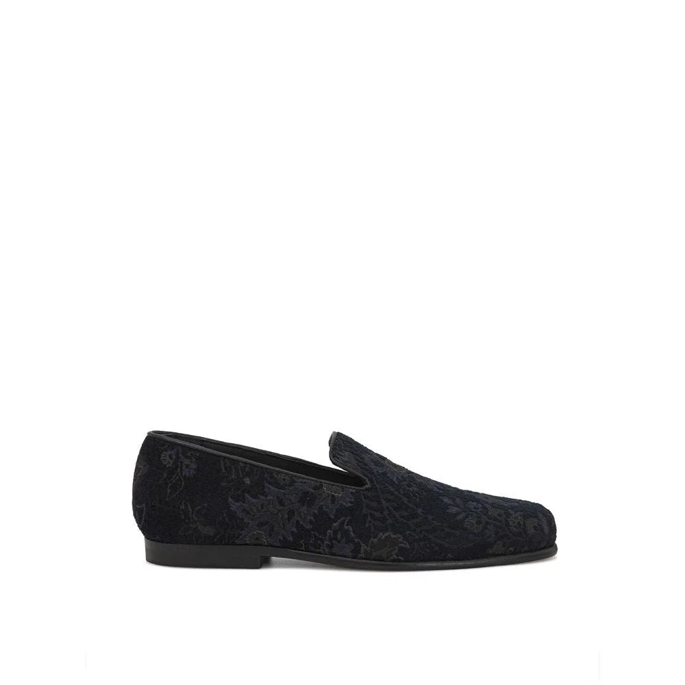 Etro Blue Leather Slip-On Loafer - Flats