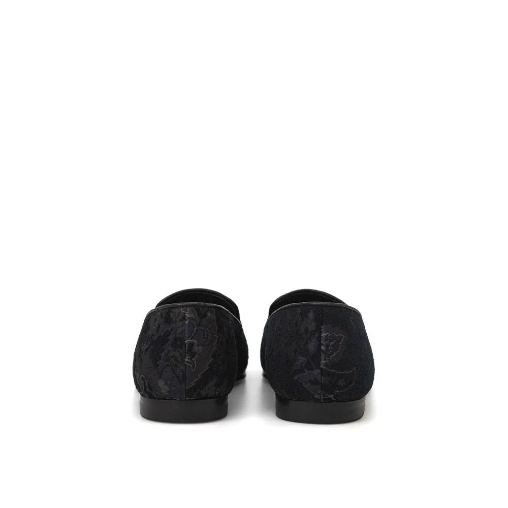 Etro Blue Leather Slip-On Loafer - Flats