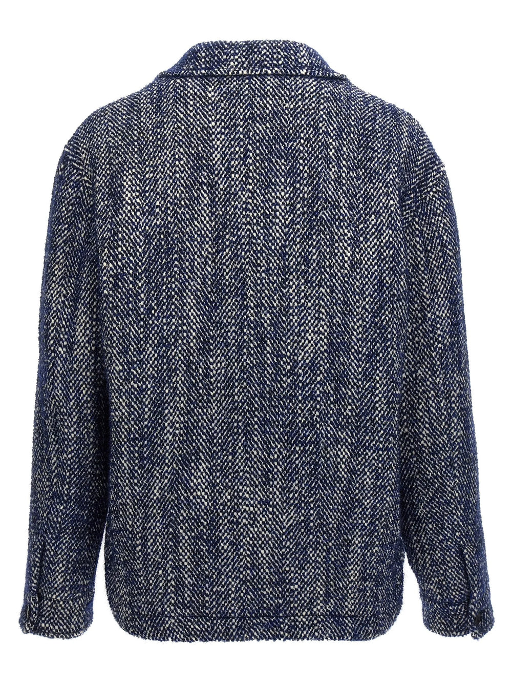 Etro Blue Wool Full-Length Jacket - L