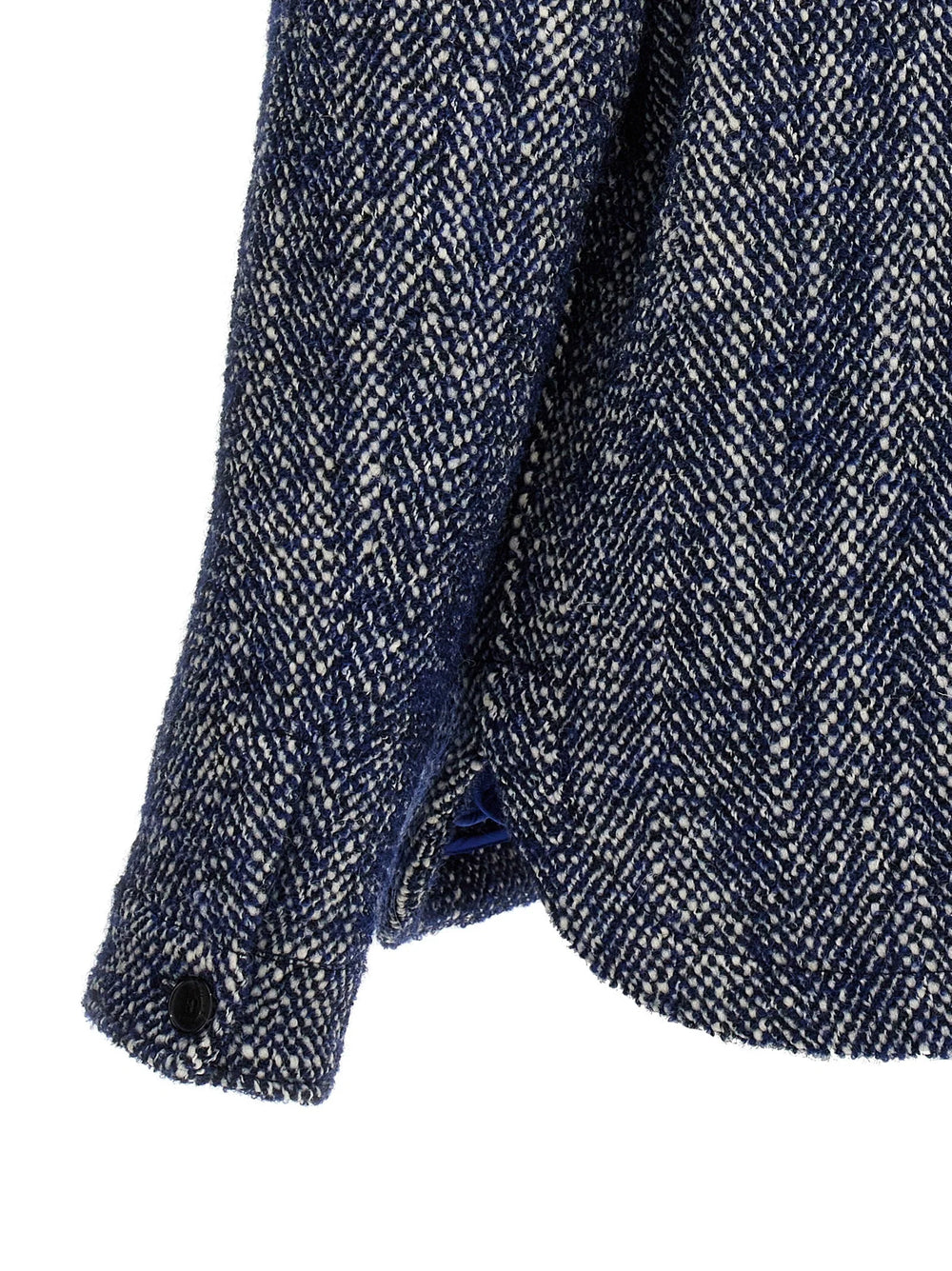 Etro Blue Wool Full-Length Jacket - L