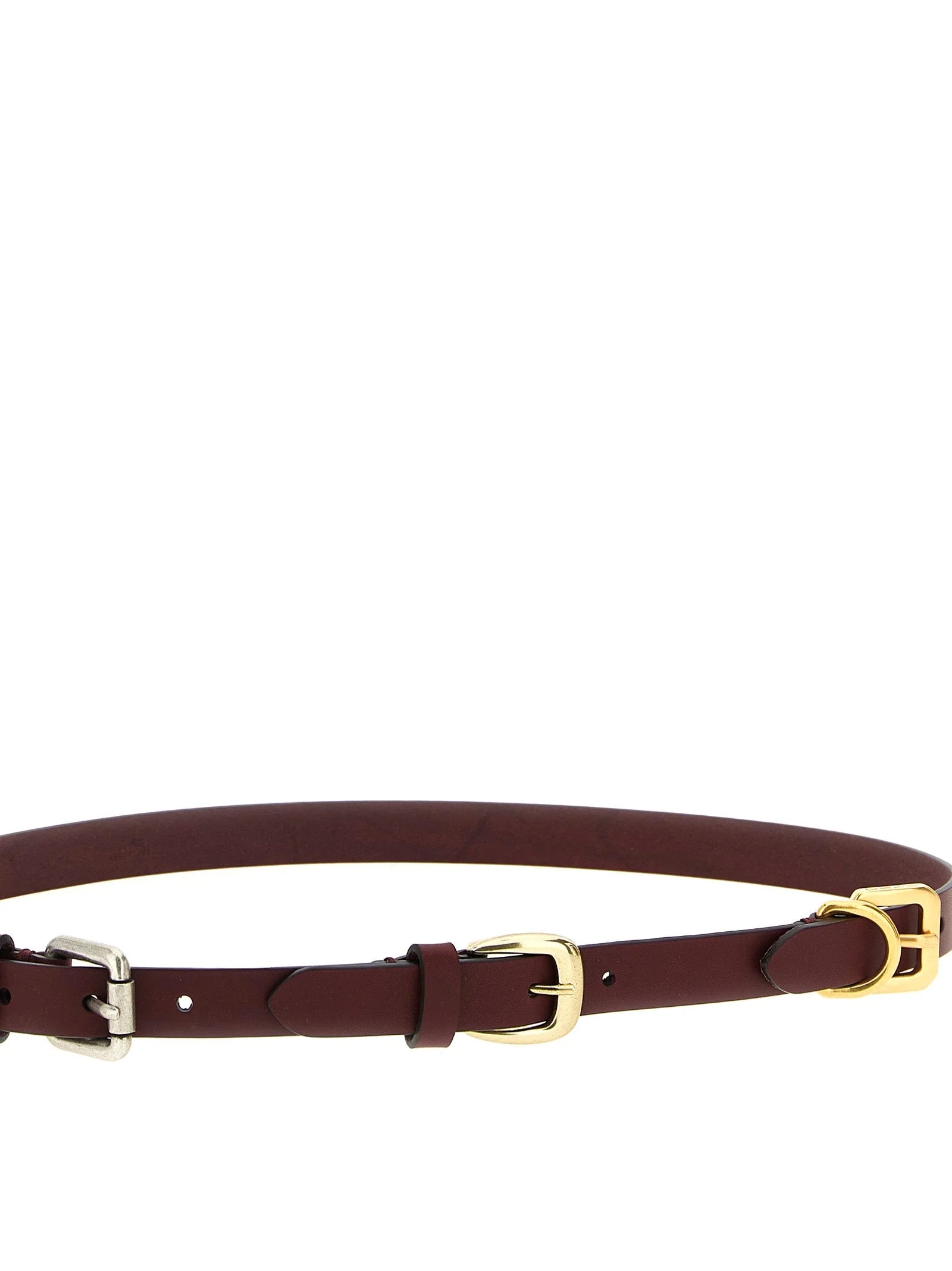 Etro Bordeaux Calfskin Belt