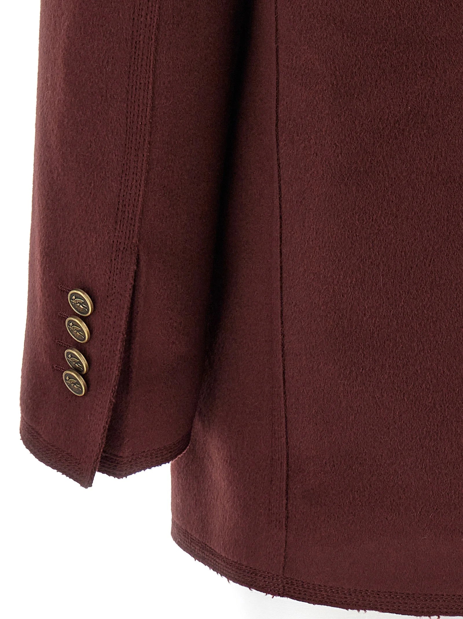 Etro Bordeaux Wool Blazer - IT36 | S