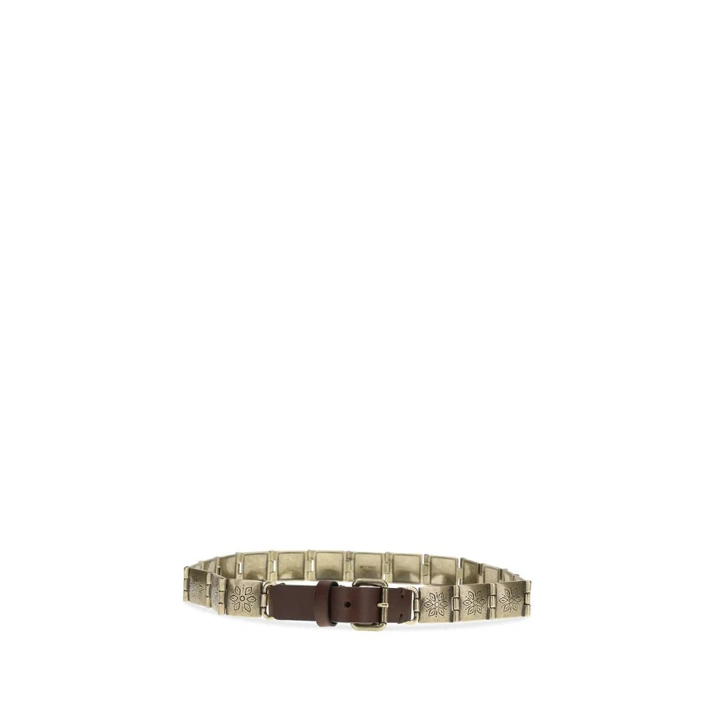 Etro Brown Calf Leather Bos Taurus Regular Belt - L