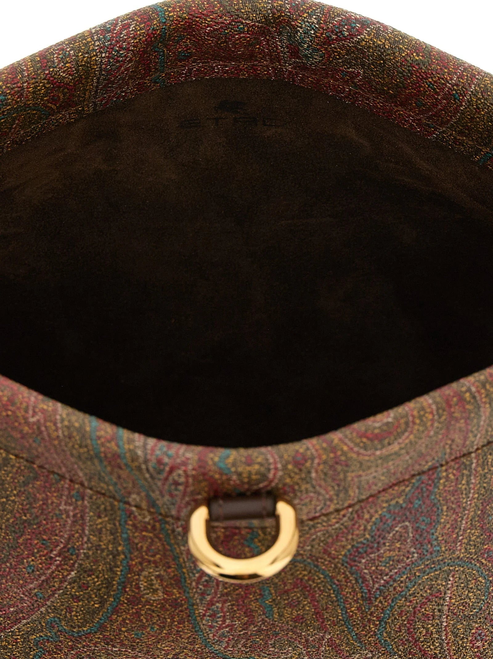 Etro Brown Cotton Clutch Bag