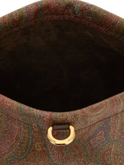 Etro Brown Cotton Clutch Bag