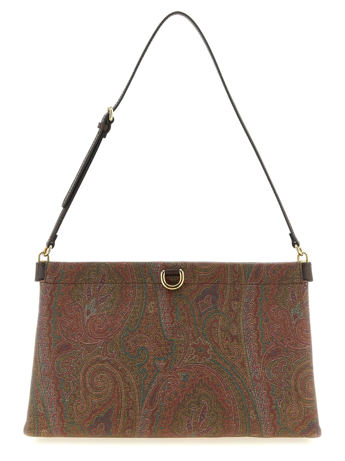 Etro Brown Cotton Clutch Bag