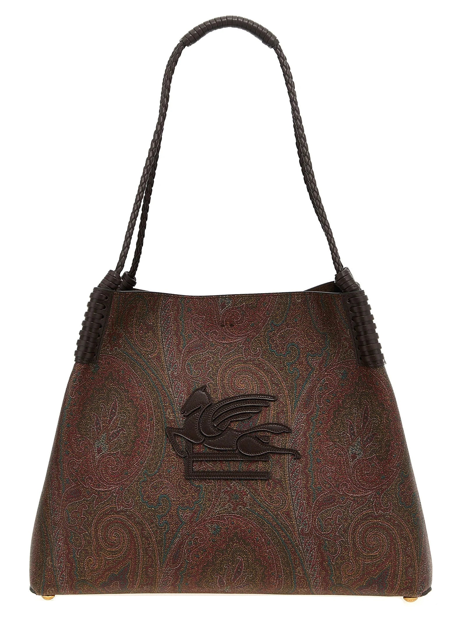 Etro Brown Cotton Tote Bag