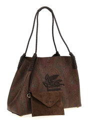 Etro Brown Cotton Tote Bag