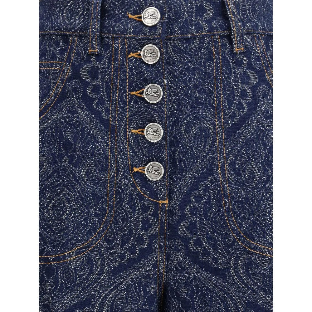 Etro Jacquard-patterned flare Jeans - Jeans