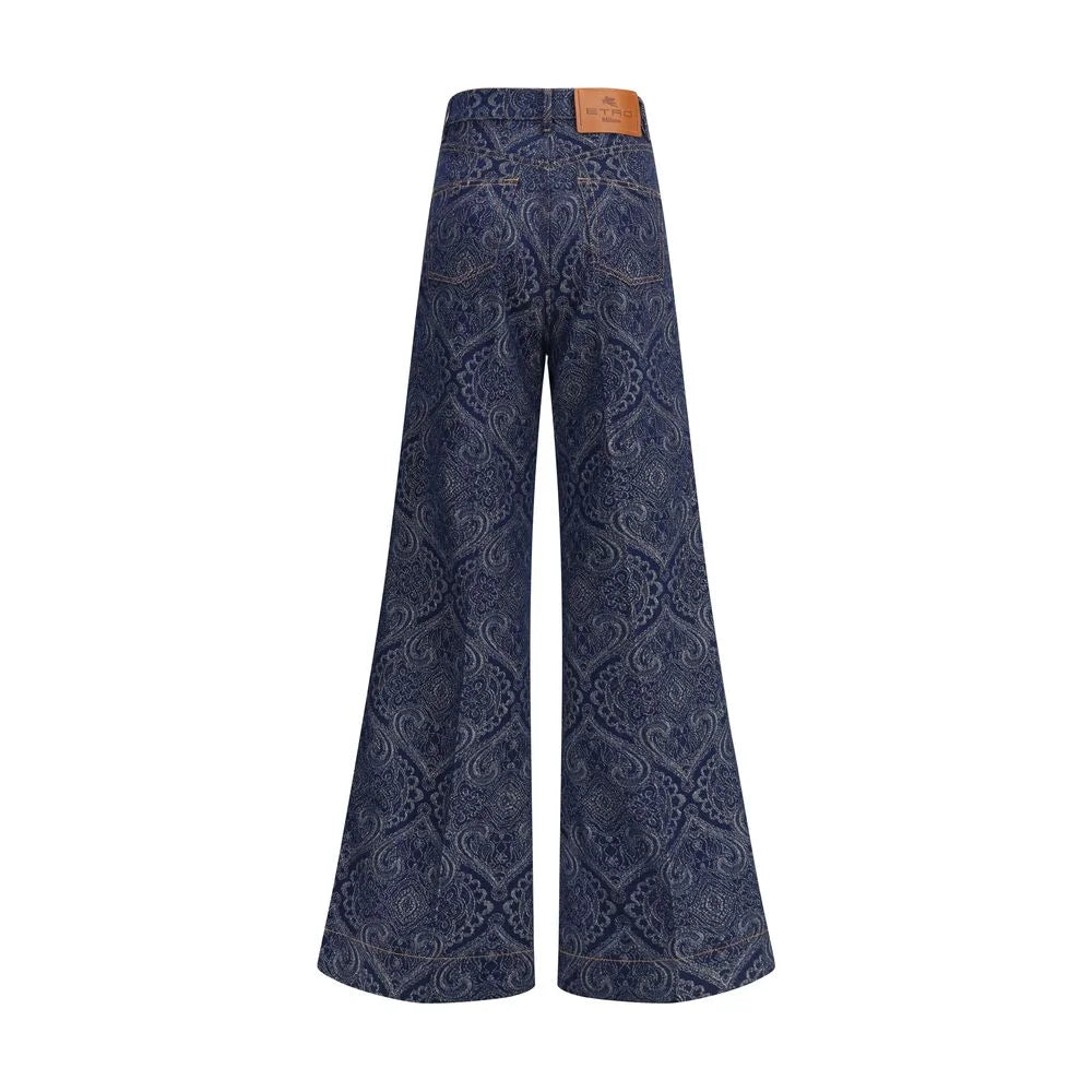 Etro Jacquard-patterned flare Jeans - Jeans