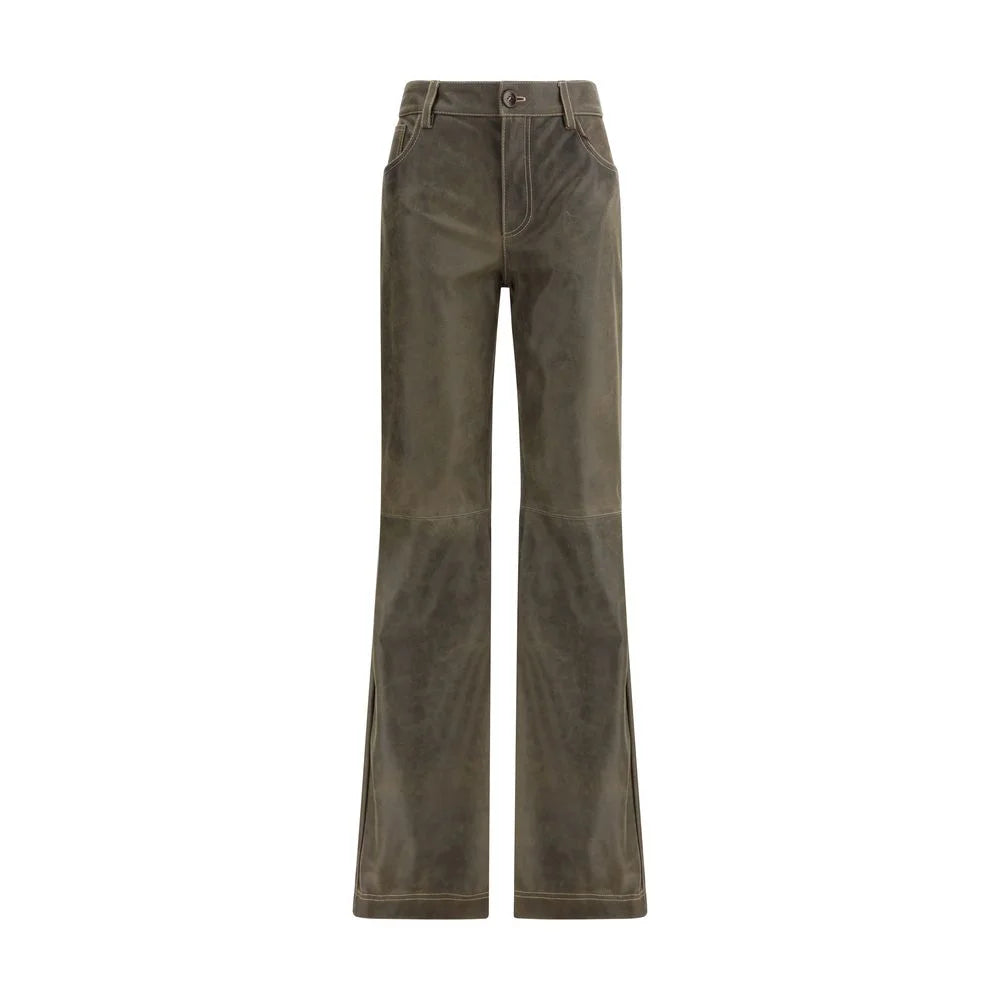 Etro Leather Pants - Trousers