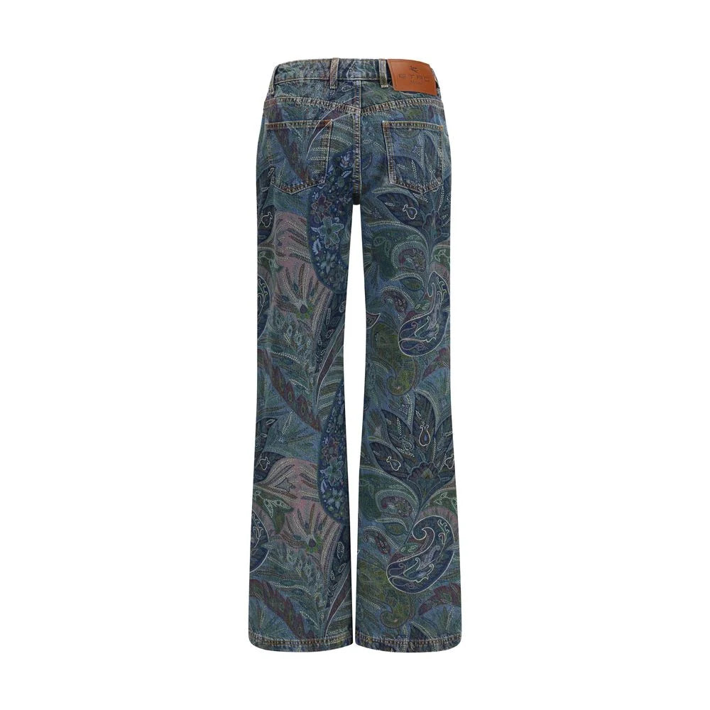 Jean Flared en Coton Multicolore Etro