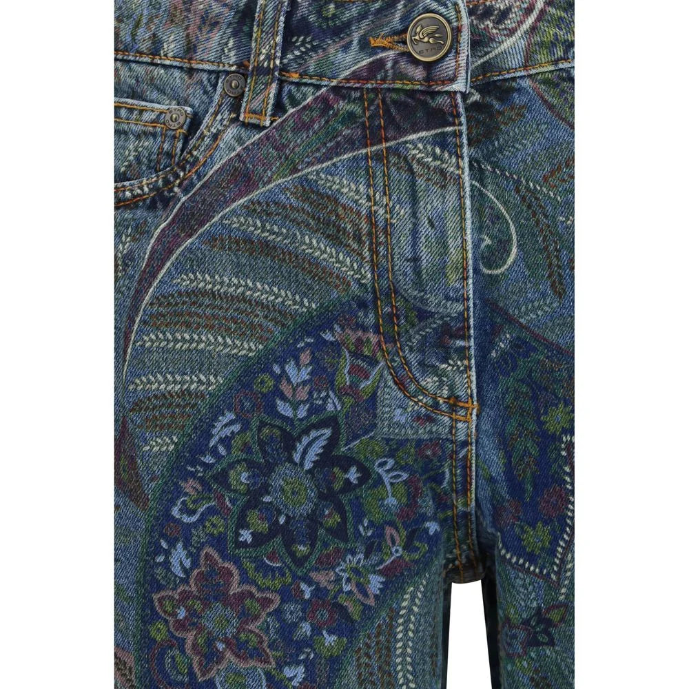 Jean Flared en Coton Multicolore Etro