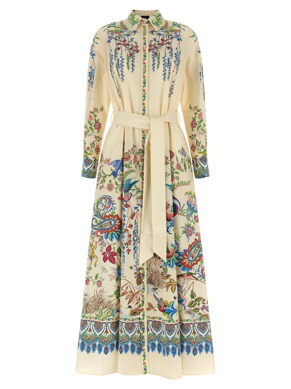 Etro Multicolor Cotton Long Dress - IT40
