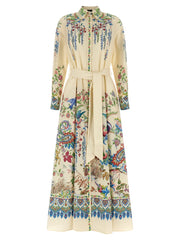 Etro Multicolor Cotton Long Dress - IT40