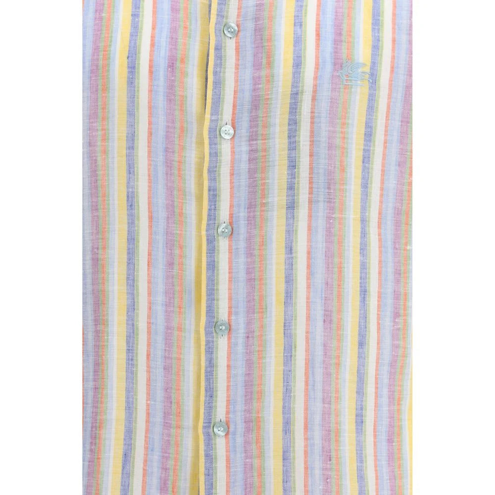Etro Multicolor Linen Pattern Shirt