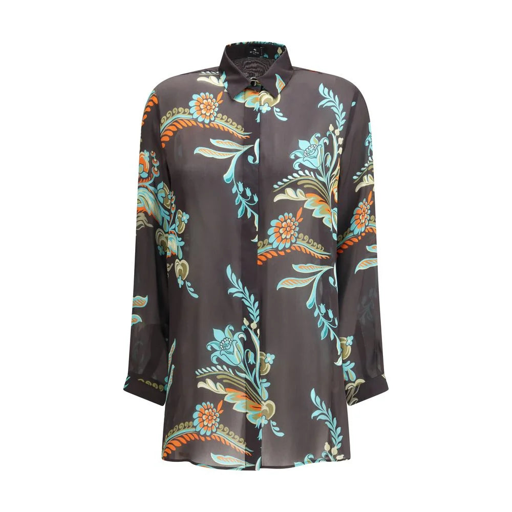 Etro Multicolor Silk Pattern Shirt