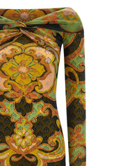 Etro Multicolor Viscose Midi Dress - IT38