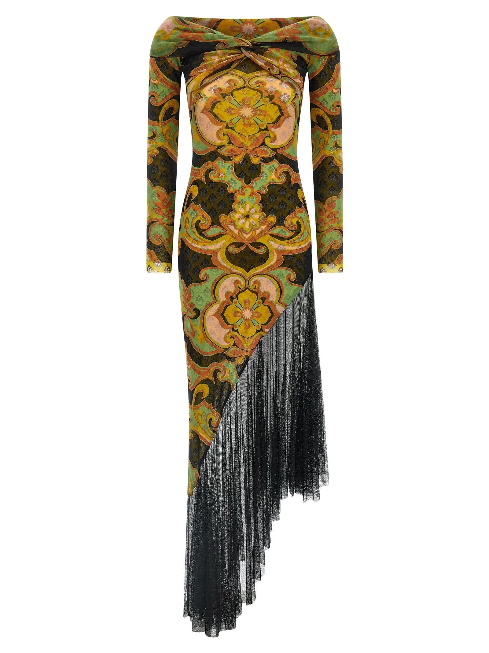 Etro Multicolor Viscose Midi Dress - IT38
