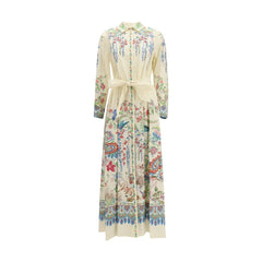 Etro White Cotton Casual Dress