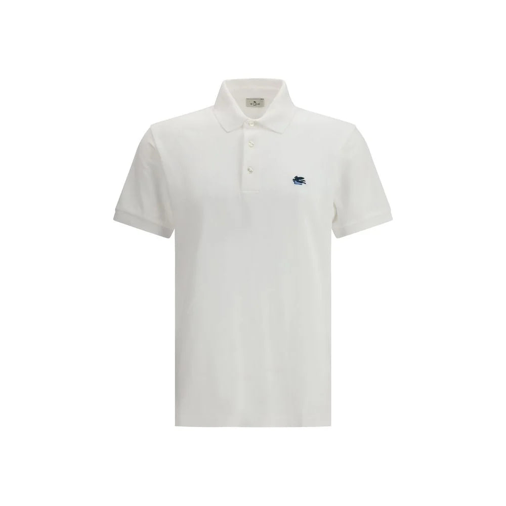 Etro White Cotton Polo Shirt