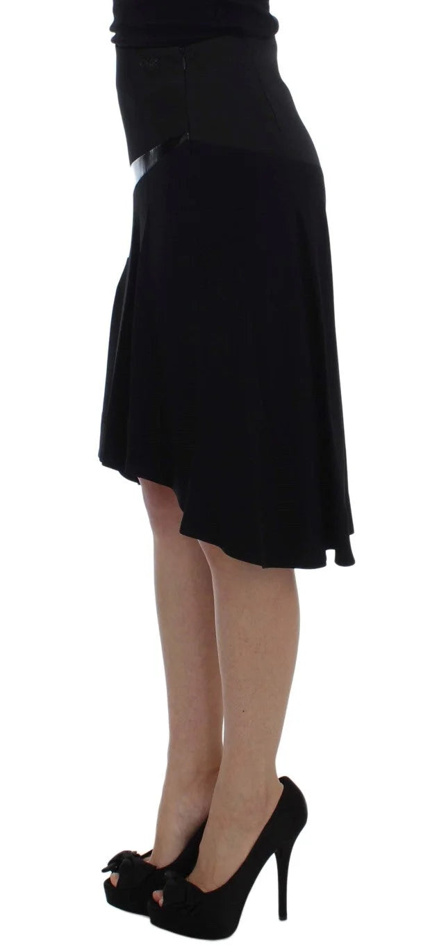 Exte Black Blue Cotton Stretch Straight Skirt - IT42|M - Skirts
