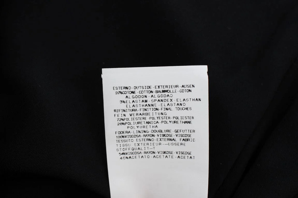 Exte Black Blue Cotton Stretch Straight Skirt - IT42|M - Skirts