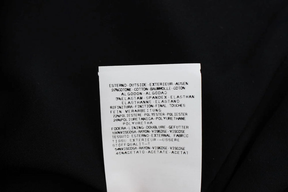 Exte Black Blue Cotton Stretch Straight Skirt - IT42|M - Skirts