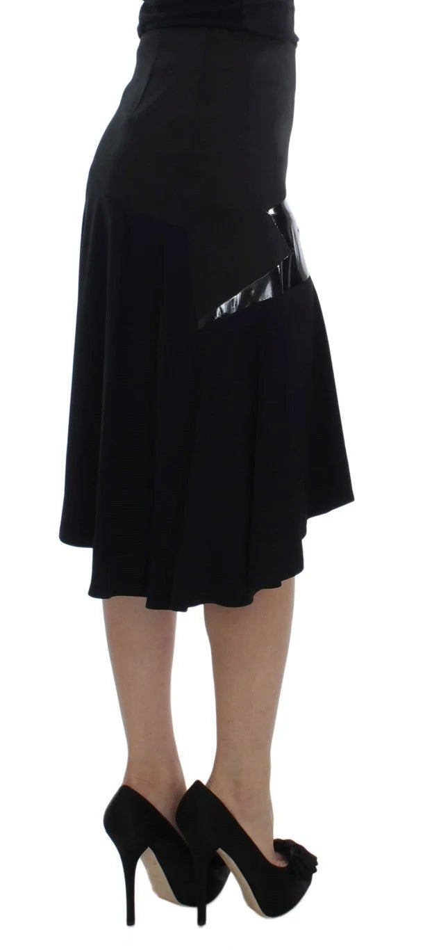 Exte Black Blue Cotton Stretch Straight Skirt - IT42|M - Skirts