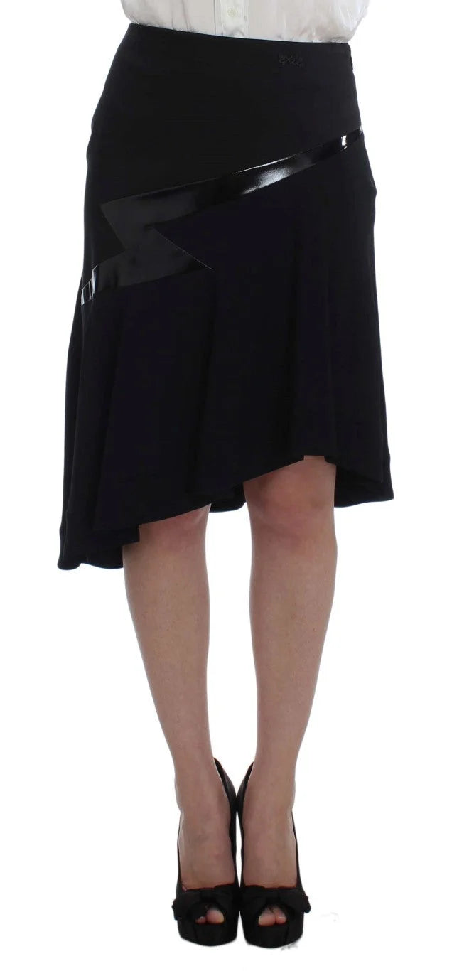 Exte Black Blue Two Piece Suit Skirt & Blazer - IT42|M - Skirt Suits