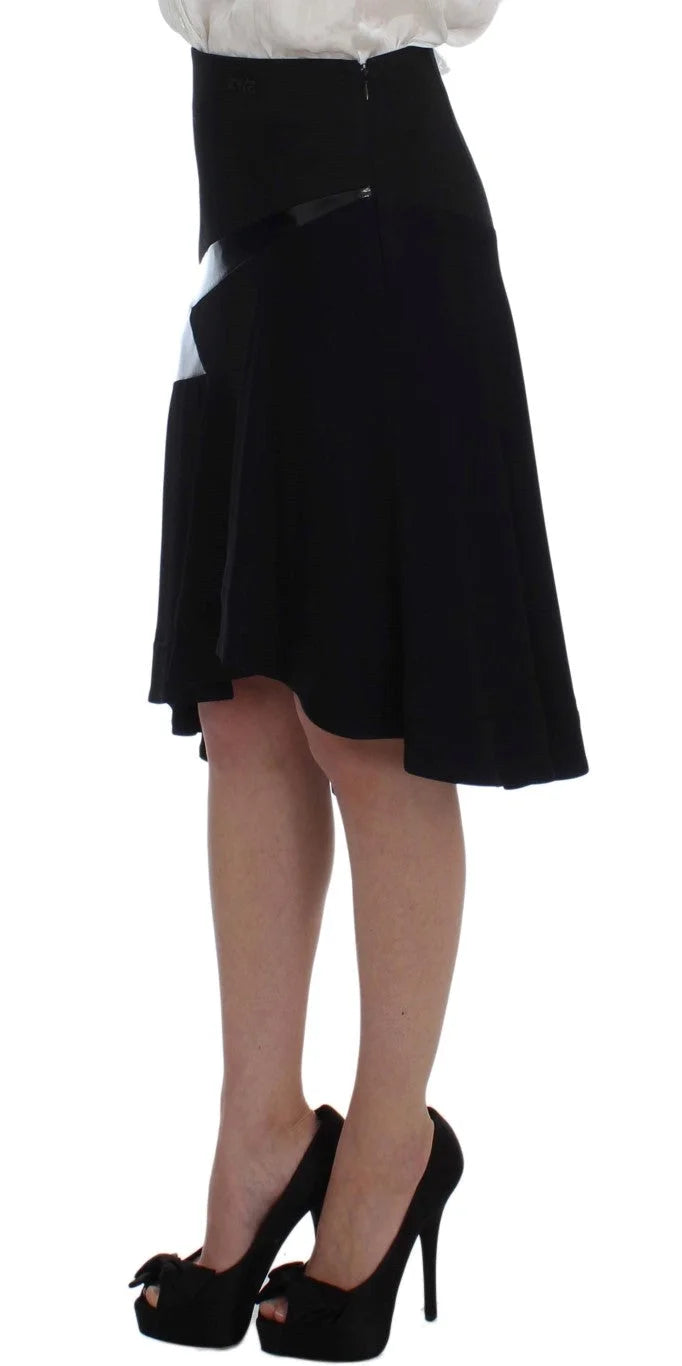 Exte Black Blue Two Piece Suit Skirt & Blazer - IT42|M - Skirt Suits