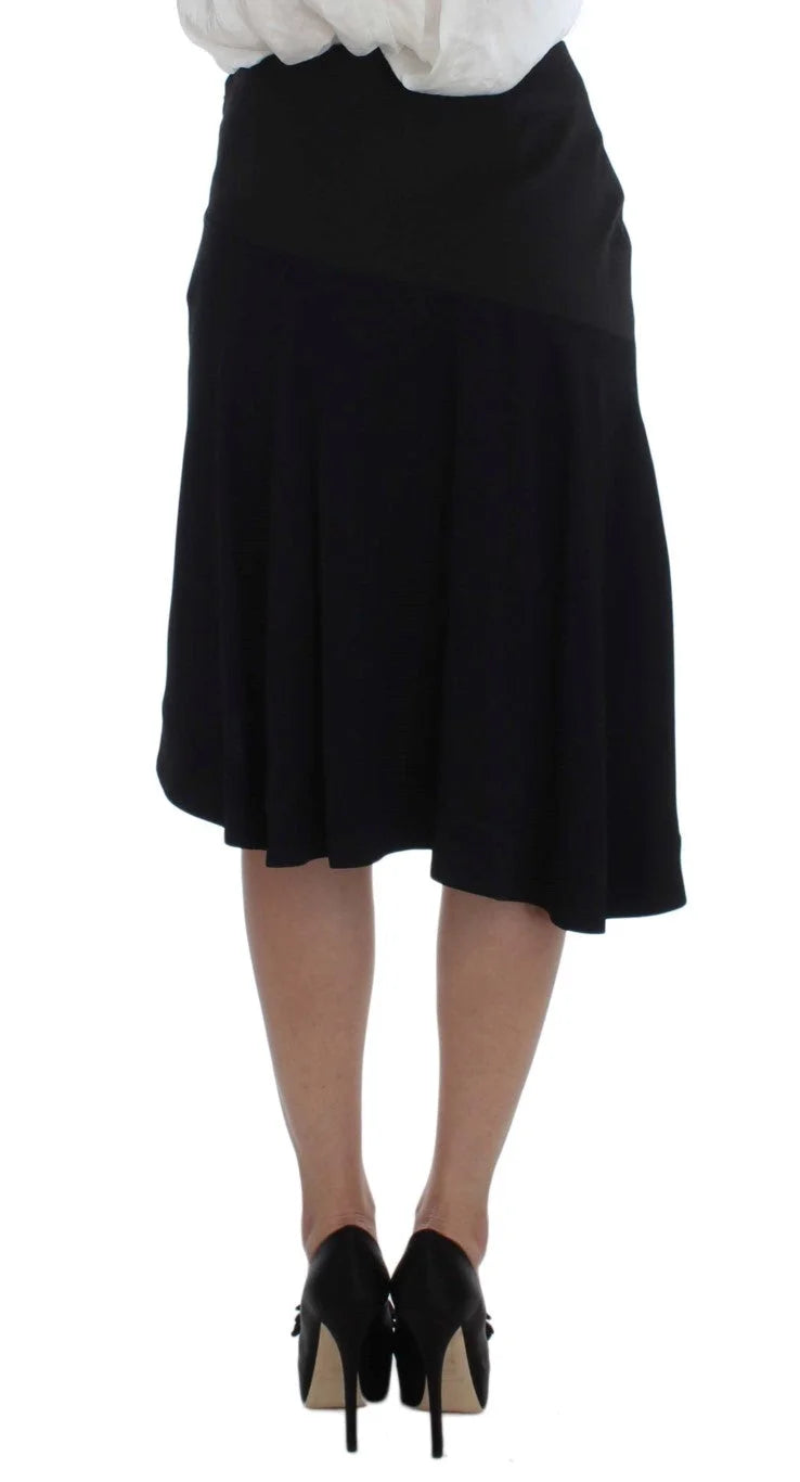 Exte Black Blue Two Piece Suit Skirt & Blazer - IT42|M - Skirt Suits