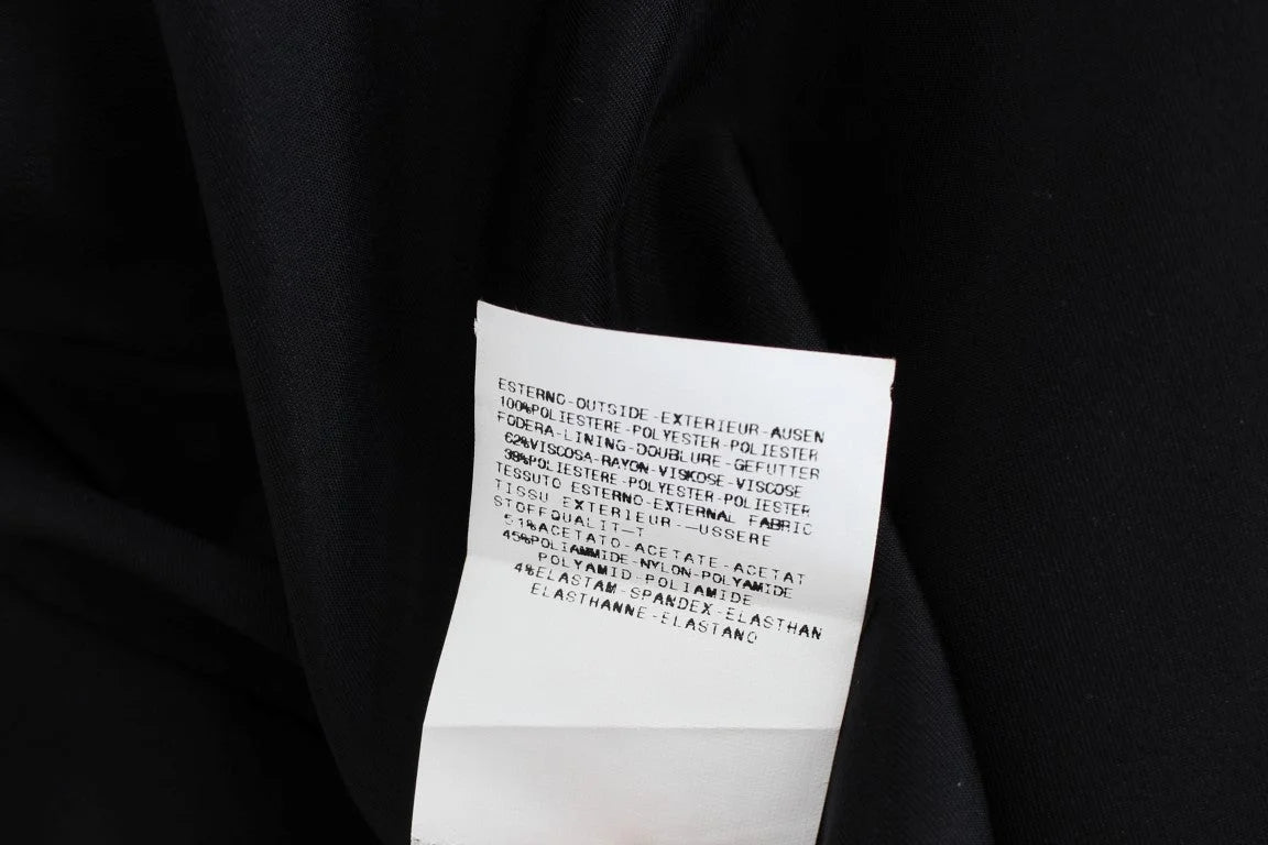 Exte Black Blue Two Piece Suit Skirt & Blazer - Skirt Suits