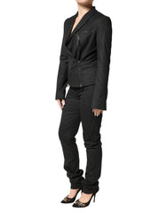 Exte Black Double Breasted Pants Blazer Jacket 2 Piece Suit - IT40|S