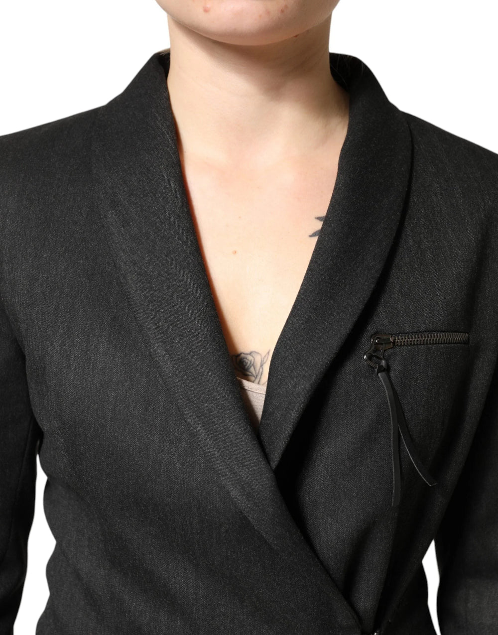 Exte Black Double Breasted Pants Blazer Jacket 2 Piece Suit - IT40|S
