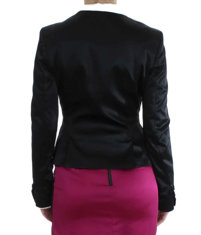 Exte Black Pink Stretch Blazer Jacket - IT40|S - Coats & Jackets