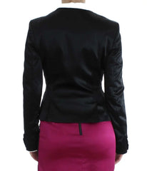 Exte Black Pink Stretch Blazer Jacket - IT40|S - Coats & Jackets