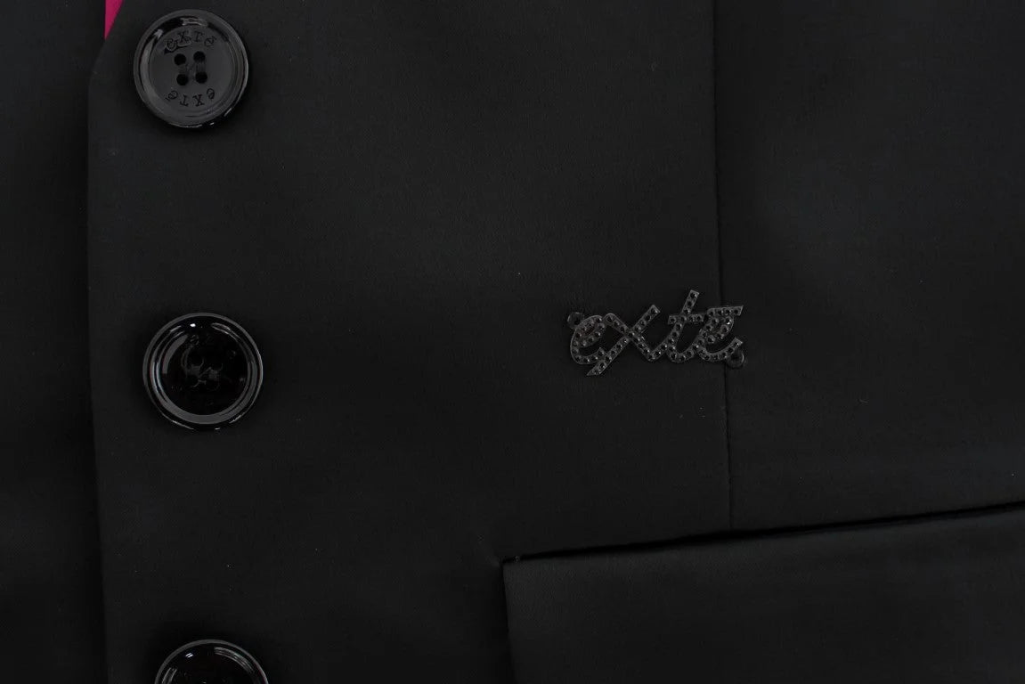 Exte Black Pink Stretch Blazer Jacket - IT40|S - Coats & Jackets