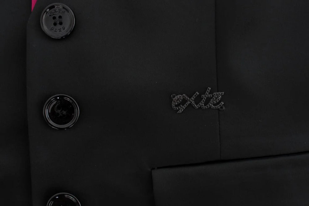 Exte Black Pink Stretch Blazer Jacket - IT40|S - Coats & Jackets