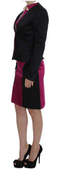 Exte Black Pink Two Piece Suit Skirt & Blazer - Skirt Suits