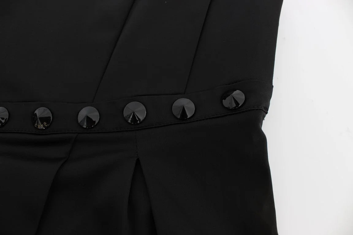 Exte Black Tank Party Evening Top Blouse - IT40|S - Tank Tops