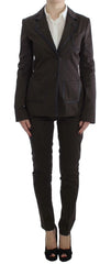 Exte Brown Stretch Two Button Suit - IT40|S - Pant Suits