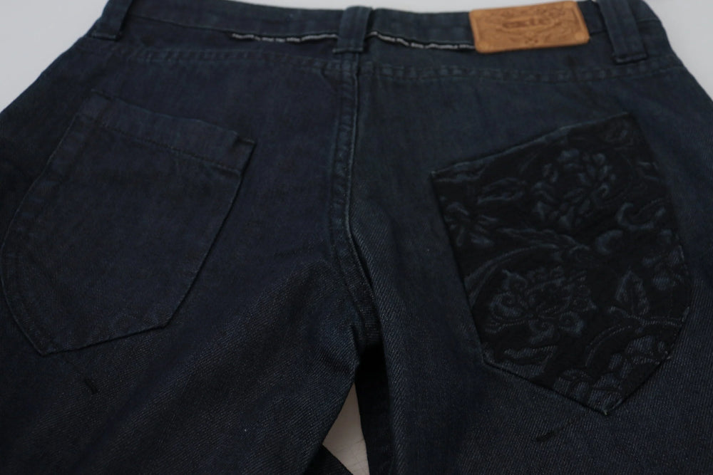 Exte Dark Blue Low Waist Straight Fit Women Denim Jeans - Jeans