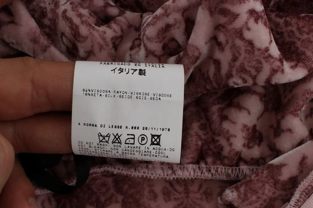 Exte Pink Floral Print Viscose Silk Blouse Top - IT40|S - Blouses