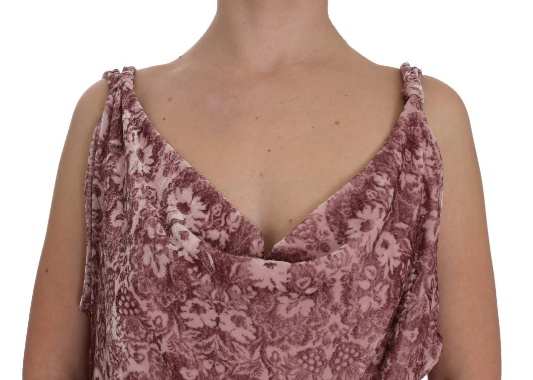 Exte Pink Floral Print Viscose Silk Blouse Top - IT40|S - Blouses