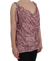 Exte Pink Floral Print Viscose Silk Blouse Top - IT40|S - Blouses