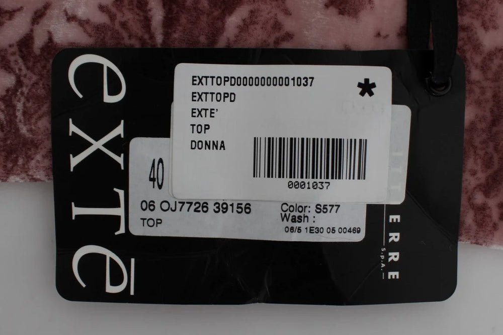 Exte Pink Floral Print Viscose Silk Blouse Top - IT40|S - Blouses