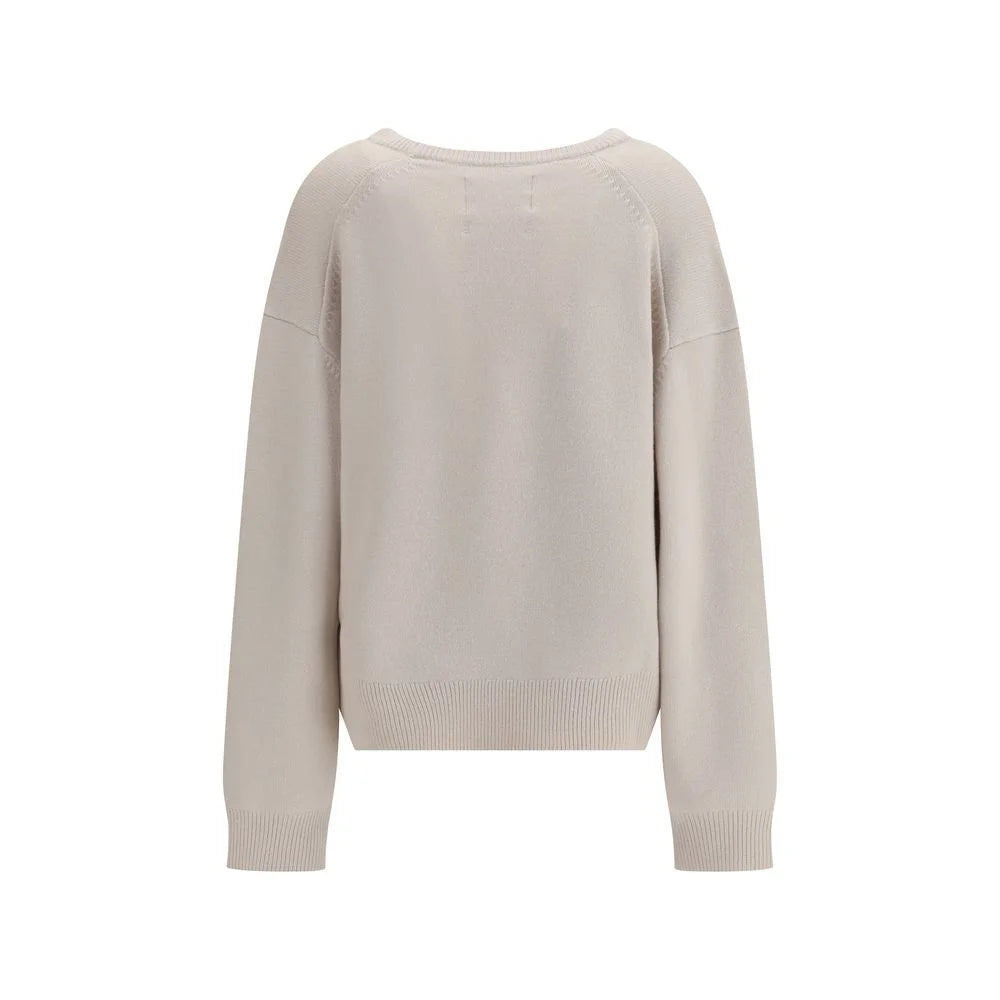 Extreme Cashmere White Cashmere Cashmere Sweater - One Size