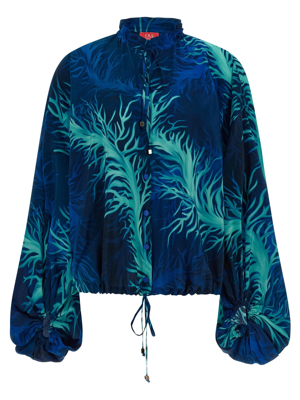 F.R.S. - FOR RESTLESS SLEEPERS Blue Silk Blouse - S